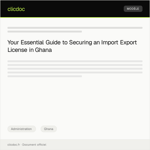 Document preview: Application for Import Export License at Ghana Export Promotion Authority — Administration, Ghana