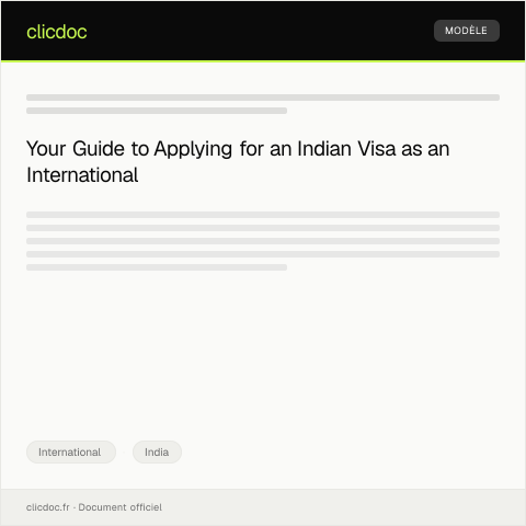 Document preview: Application for Indian Visa for International Non-residents — International, India