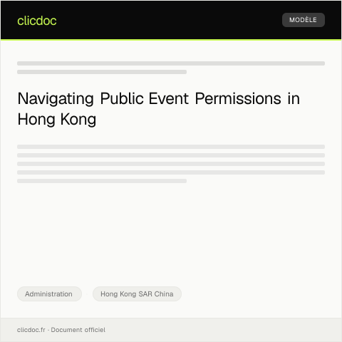 Document preview: Application for Permission to Conduct Public Event — Administration, Hong Kong SAR China