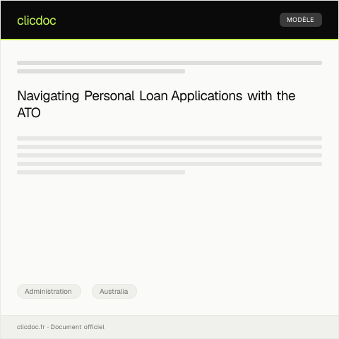 Document preview: Application for Personal Loan Approval — Administration, Australia