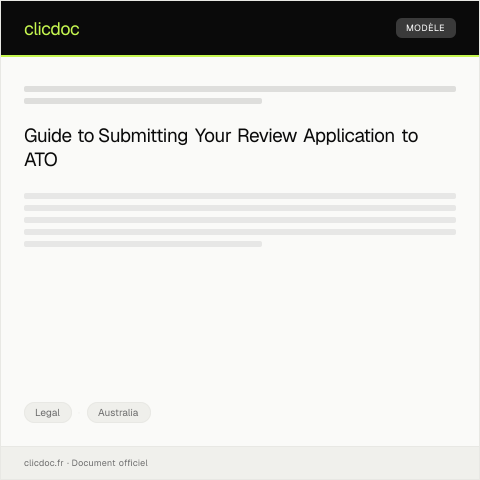 Document preview: Application for Review of Social Security Decision — Legal, Australia