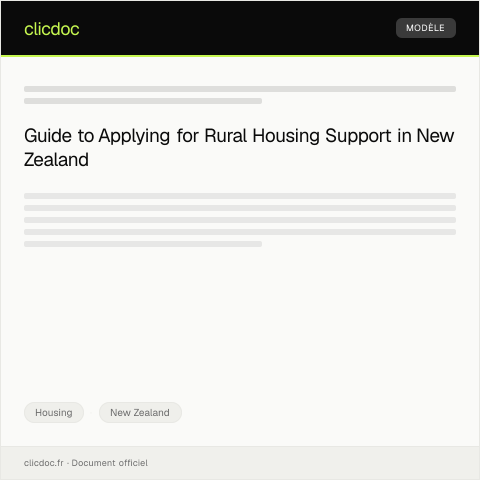 Document preview: Application for Rural Housing Support / Tono mō te tautoko whare ki te pa-rawhiti — Housing, New Zealand