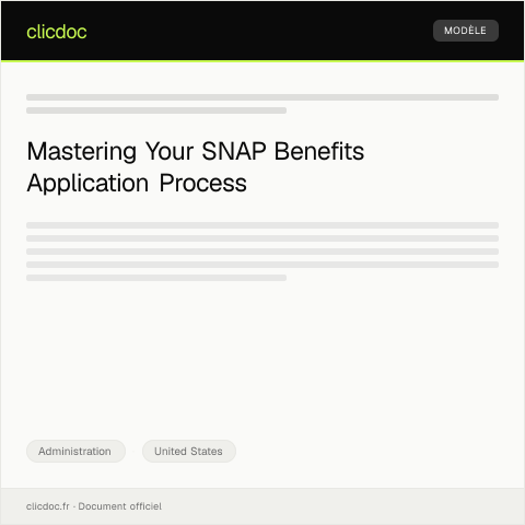 Document preview: Application for Food Assistance (SNAP) Benefits — Administration, United States