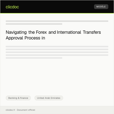 Document preview: Application for Forex and International Transfers Approval / طلب موافقة على التحويلات الأجنبية والدولية — Banking & finance, United Arab Emirates