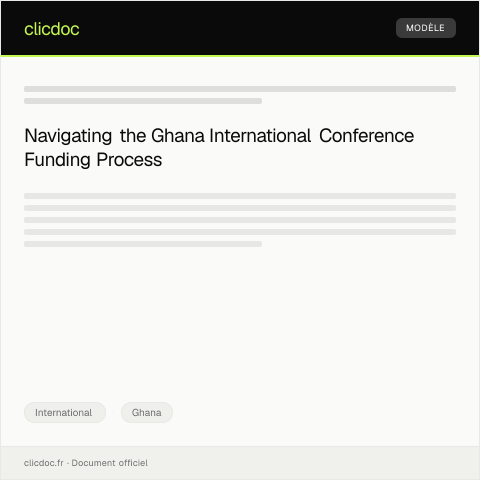 Document preview: Application for Ghana International Conference Funding — International, Ghana
