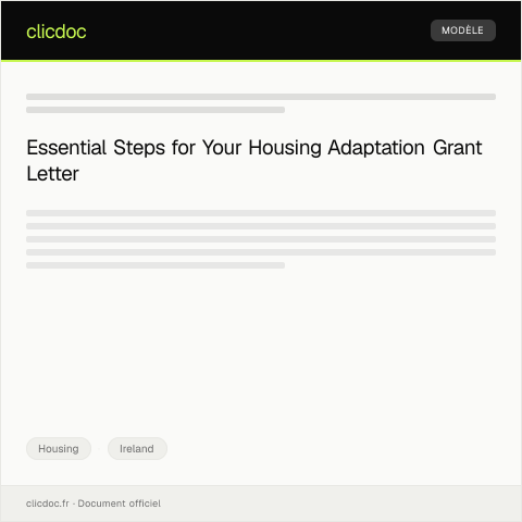 Document preview: Application for Housing Adaptation Grant — Housing, Ireland