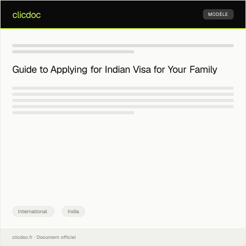 Document preview: Application for Indian Visa for Dependents — International, India