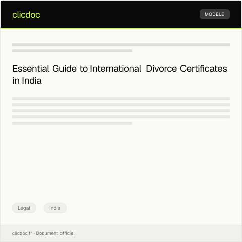 Document preview: Application for International Divorce Certificate - Family Law Department — Legal, India