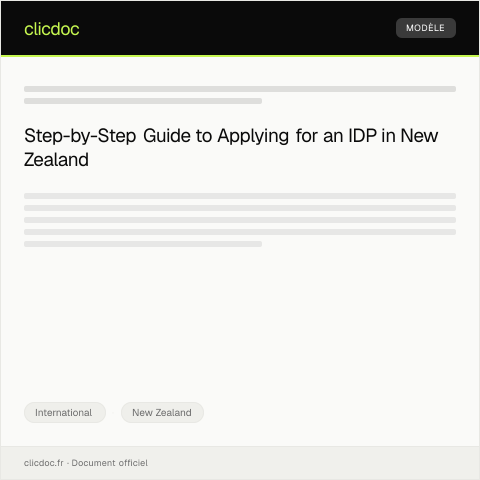 Document preview: Application for International Driver’s Permit / Tono mō te Tīkiti Kaihōrapa ā-ao — International, New Zealand