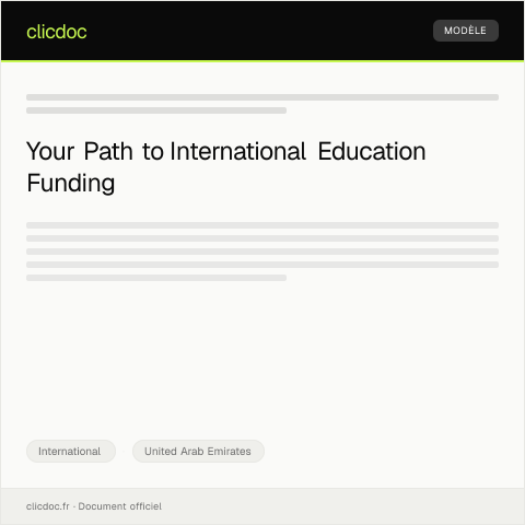 Document preview: Application for International Education Scholarship Assistance — International, United Arab Emirates