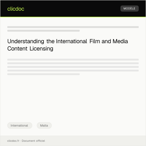 Document preview: Application for International Film and Media Content Licensing / Applikazzjoni Għall-Klassifikazzjoni ta' Kontenut Tal-Films u l-Midja Internazzjonali — International, Malta