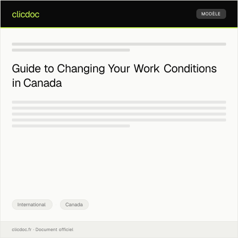 Document preview: Application to Change Conditions, Extend Stay or Remain in Canada as a Worker — International, Canada