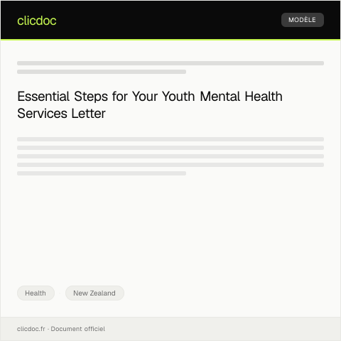 Document preview: Application for Youth Mental Health Services (INZ 1260) - tono mō ngā ratonga hinengaro mō te rangatahi — Health, New Zealand