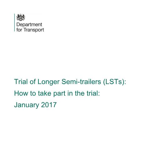 Document preview: Apply for the trial of longer semi-trailers — Department for Transport, United Kingdom