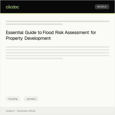 Document preview: Applying for a Flood Risk Assessment for Property Development — Housing, Jamaica