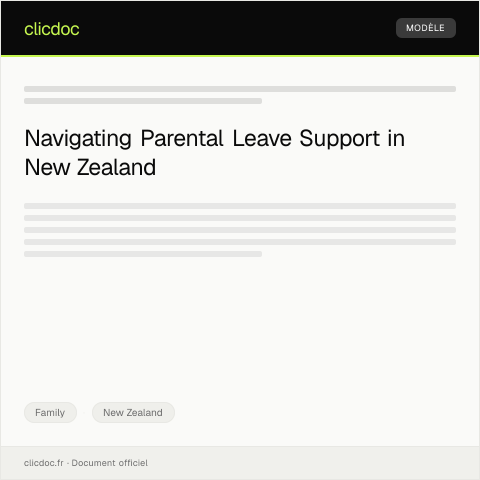 Document preview: Applying for Parental Leave Support through Work and Income — Family, New Zealand