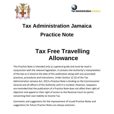 Document preview: Approval for Travelling Document — Document, Jamaica (CERFA n°PN+FOR+APPROVAL+OF+TAX+FREE+TRAVELLING+(FINAL+EDITED+22++08+17+UPDATED))