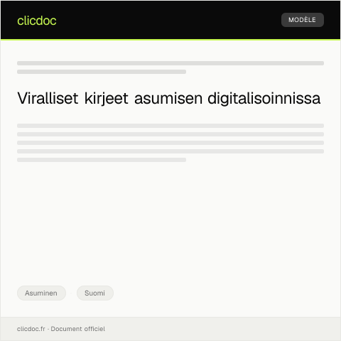 Document preview: Asumisen digitalisointi ja palvelut — Asuminen, Suomi