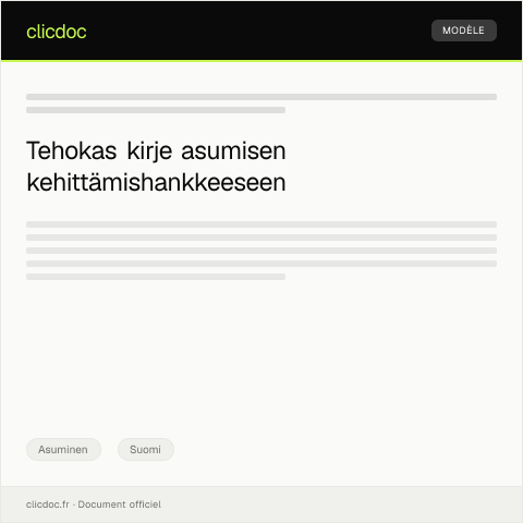 Document preview: Asumisen kehittämishanke — Asuminen, Suomi