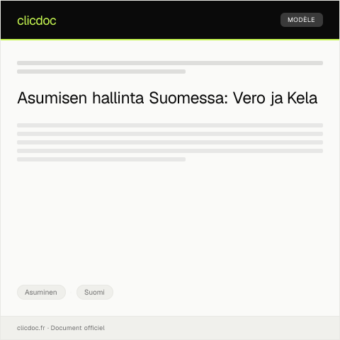 Document preview: Asumismenettelyt ja ohjeistus — Asuminen, Suomi