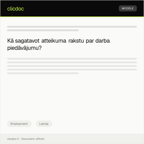 Document preview: Atteikuma raksts par darba piedāvājumu — Employment, Latvija