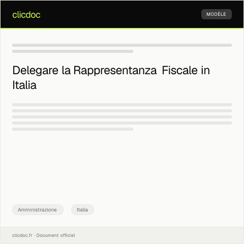 Anteprima documento Atto di procura ai fini di rappresentanza fiscale presso l'Agenzia delle Entrate — Amministrazione, Italia