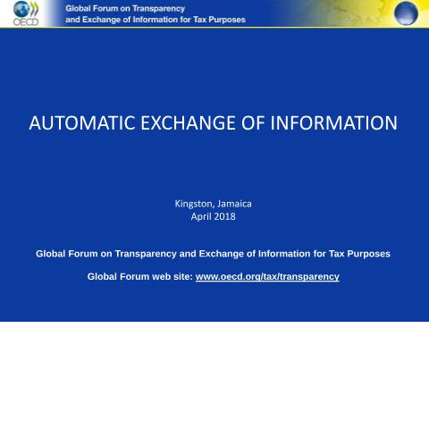 Document preview: Automatic Exchange of Information — Document, Jamaica (CERFA n°AEOI+presentation+062018)