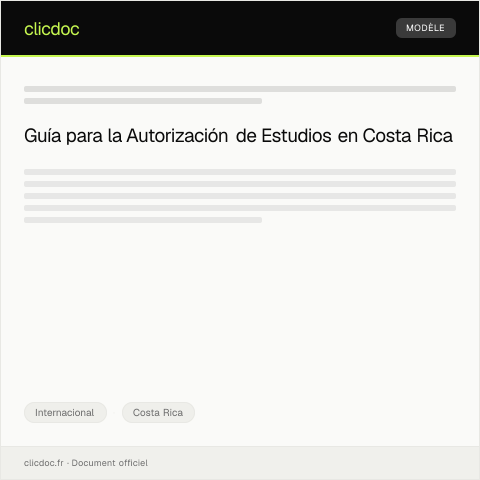 Vista previa del documento Autorización de Estudios en Costa Rica — Internacional, Costa Rica