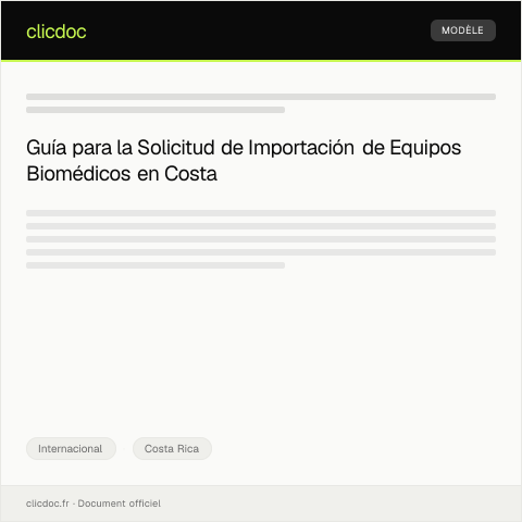 Vista previa del documento Autorización de Importación de Equipos Biomédicos — Internacional, Costa Rica