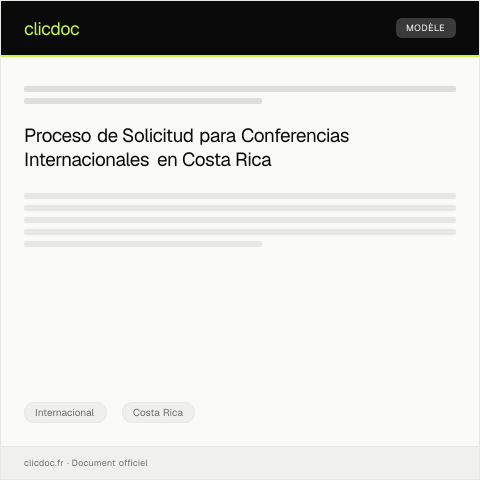 Vista previa del documento Autorización para la Participación en Conferencias Internacionales — Internacional, Costa Rica