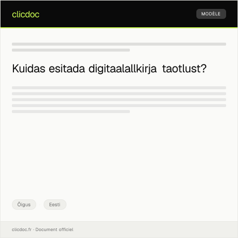 Document preview: Vorm Avaldus digitaalallkirja kasutamiseks — Õigus, Eesti