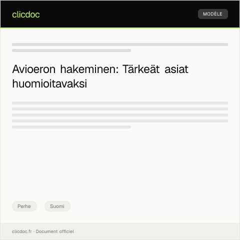 Document preview: Avioeron hakemus — Perhe, Suomi