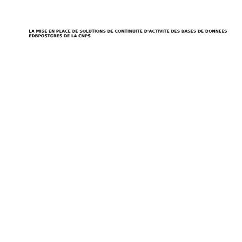 Aperçu du document AVIS DE PARUTION EDB POSTGRES — Document CNPS (prévoyance sociale), Côte d'Ivoire