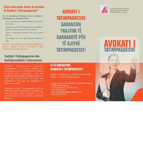 Document preview: Avokati i tatimpaguesve — Fletepalosje, Kosovë