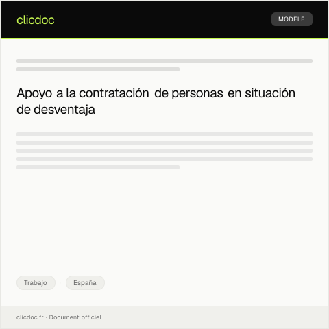 Vista previa del documento Solicitar ayudas para la contratación de colectivos vulnerables — Trabajo, España