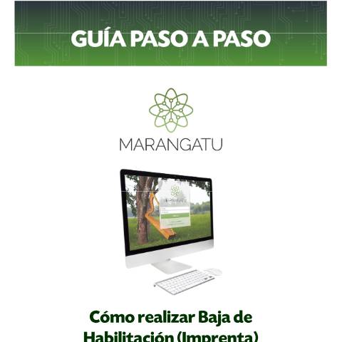 Vista previa del documento Guía Paso a Paso Nuevo Marangatu - Cómo realizar Baja de Habilitación — Guias, Paraguay