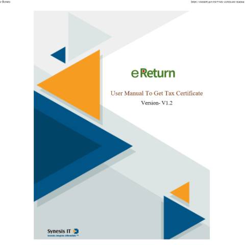 Document preview: e Return user manual — income_tax, বাংলাদেশ (CERFA n°e-Return_user_manual)