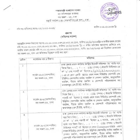 Document preview: tax23 — income_tax, বাংলাদেশ (CERFA n°tax23)