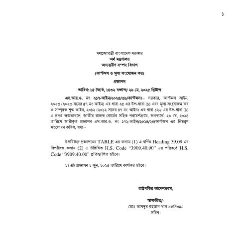 Document preview: 28.SRO 172 2024 Switch Amend — sro, বাংলাদেশ (CERFA n°SRO 172)