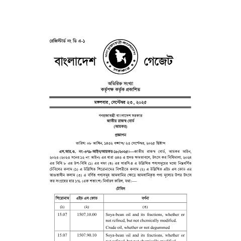 Document preview: এস.আর .ও ৩৭৯ ২০২৫ — sro, বাংলাদেশ (CERFA n°এস.আর_.ও-৩৭৯-২০২৫_)