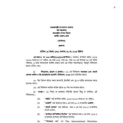 Document preview: 41.PAP Rule 2025 — sro, বাংলাদেশ (CERFA n°41.PAP_Rule_2025_)
