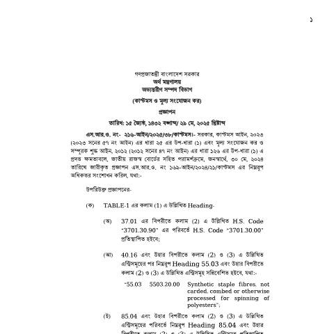Document preview: 27.SRO 169 2024 Textile Amend — sro, বাংলাদেশ (CERFA n°SRO 169)
