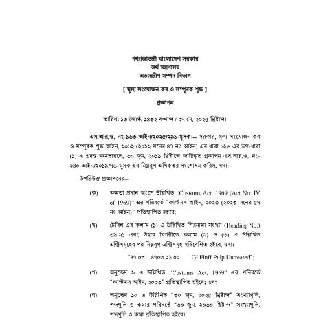Document preview: VATSRO 163 — sro, বাংলাদেশ (CERFA n°VATSRO-163)