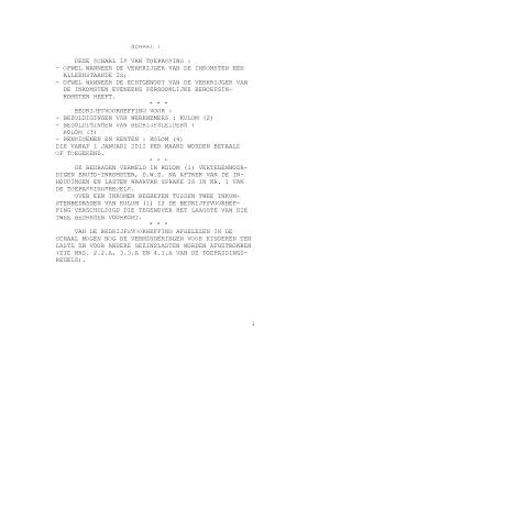 Aperçu du document Schalen 1 januari 2012 (KB 5 december 2011) (PDF, 237.15 KB) — FOD Financiën, Belgique (CERFA n°Schalen 2012)
