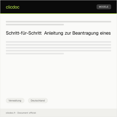 Dokumentvorschau: Beantragung eines Schwerbehindertenausweises — Verwaltung, Deutschland