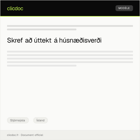 Document preview: Beiðni um úttekt á húsnæðisverði — Stjórnsýsla, Ísland