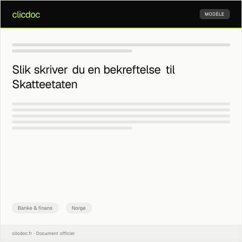 Document preview: Bekreftelse av innbetaling til lånefond — Banke & finans, Norge