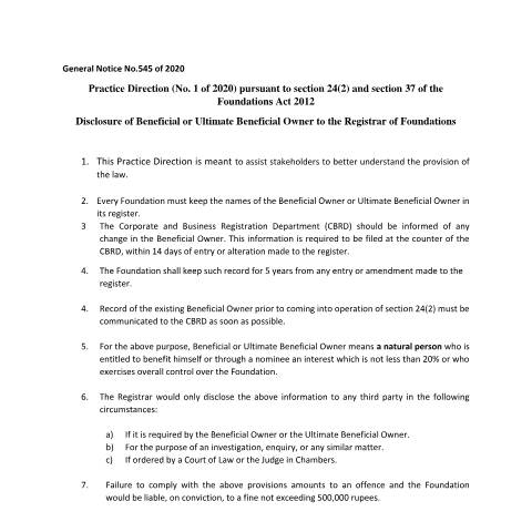 Document preview: GENERAL NOTICE N3 — Document, Mauritius (CERFA n°GENERAL-NOTICE-N3)