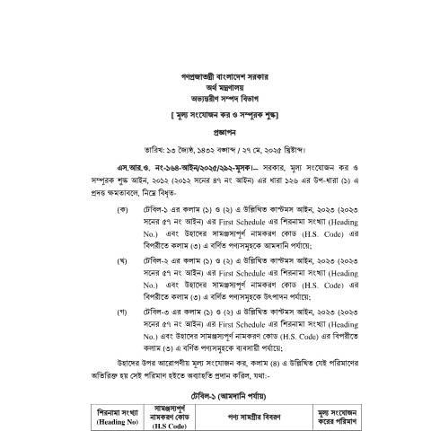 Document preview: VATSRO 164 — sro, বাংলাদেশ (CERFA n°VATSRO-164)