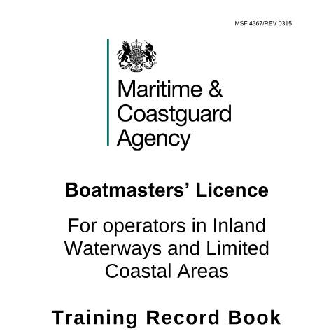 Document preview: Boatmasters' licence training record book — Maritime and Coastguard Agency, United Kingdom
